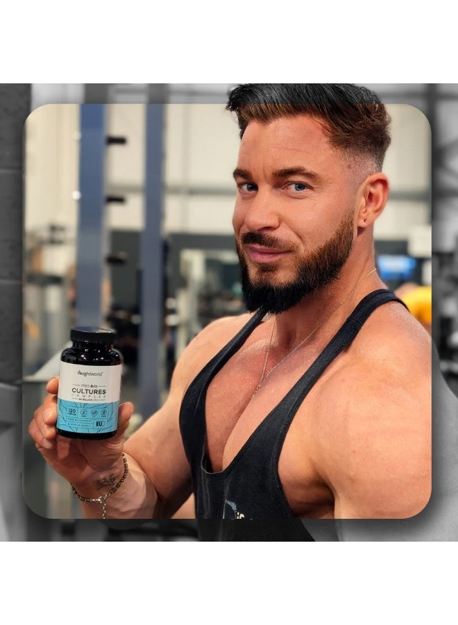 WeightWorld Cultures Complex Probiotic 60 Billion CFU – 20 Strains with Organic Inulin for Digestive & Gut Health, 120 Vegan Capsules (60 Servings) - Image 4